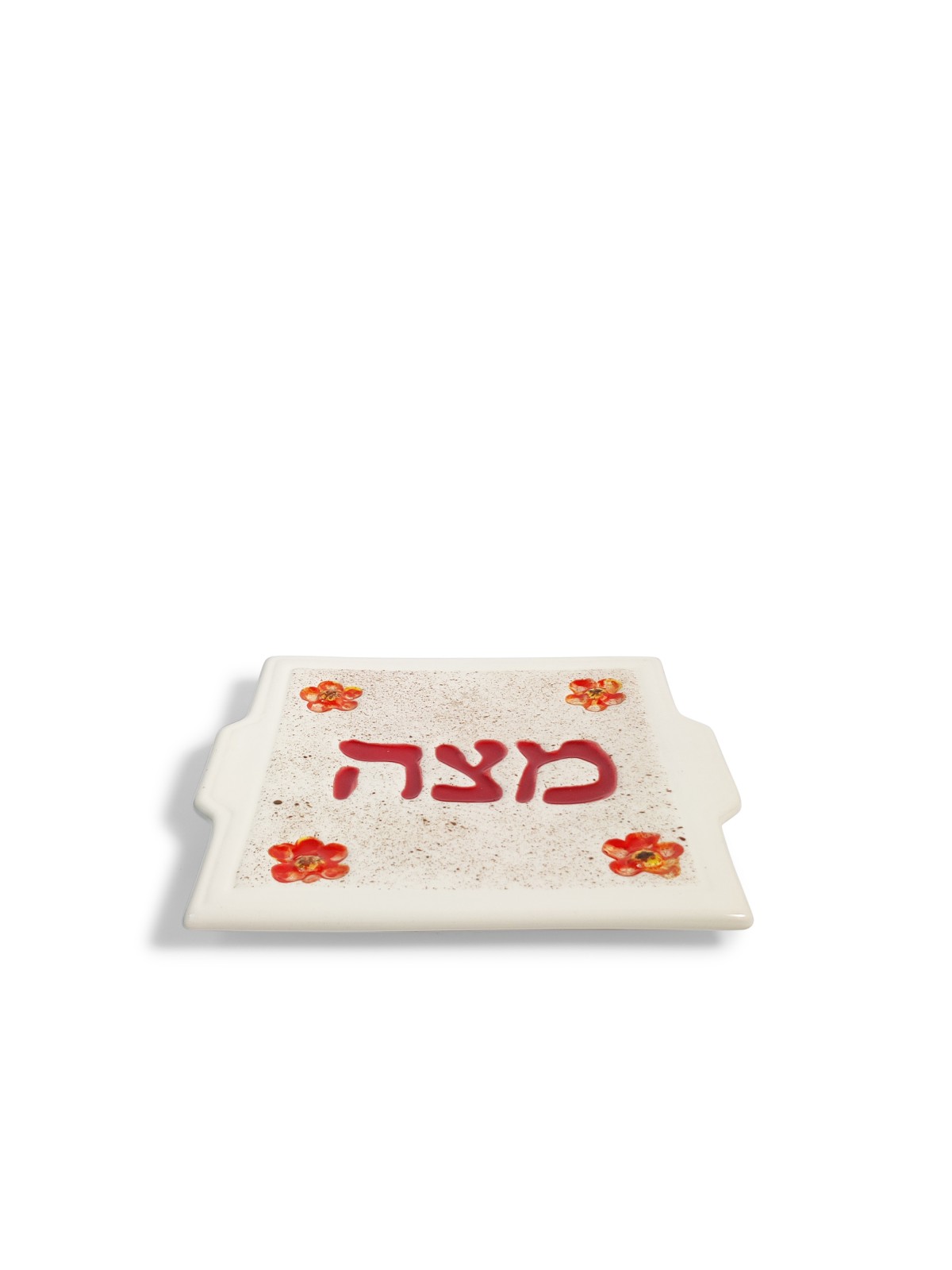 צלחת מצה מעוטרת עשויה קרמיקה, מתנות לפסח, יהודה ישראלי